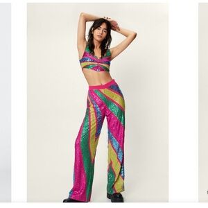 Colorful Sequin Women's Pants